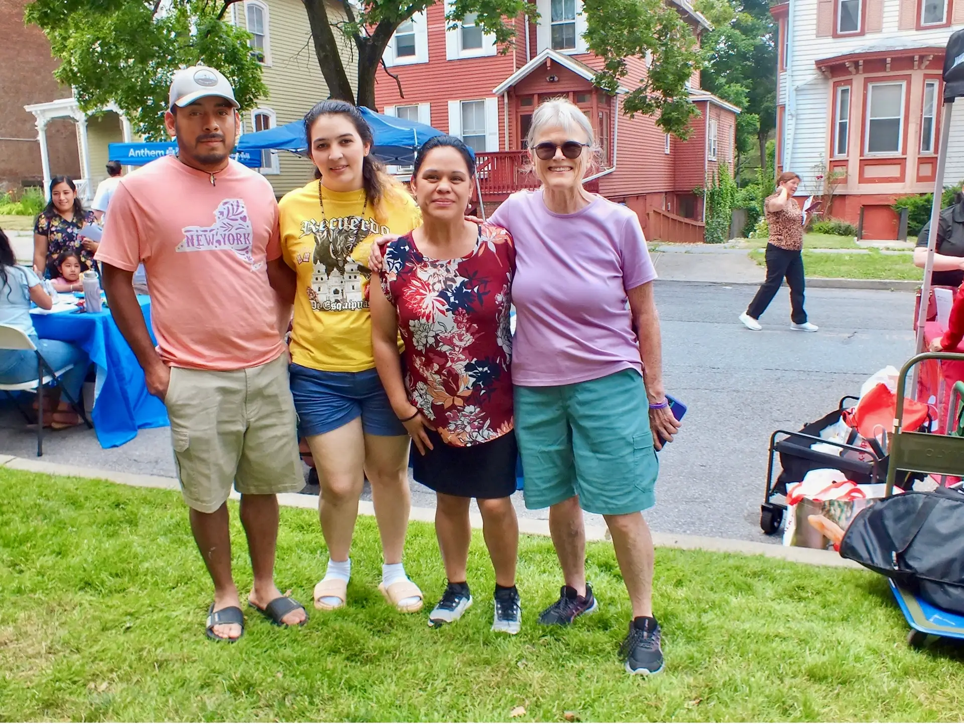 Community members together outdoors