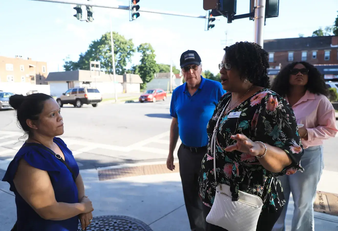 Community walk through Main Street in Poughkeepsie